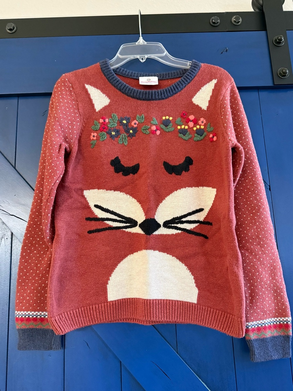 Hanna Andersson Girls Rust Fox Sweater 🦊 Size 140/10